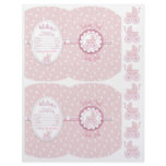 Sweet One Girl Mini Puff Box Template flyers