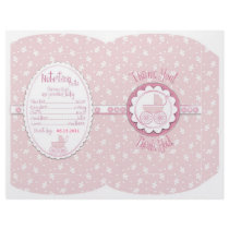Sweet One Girl Puff Box Template Personalized Flyer