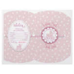 Sweet One Girl Puff Box Template Personalized Flyer