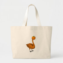Sweet Orange Halloween Swan Tote Bag