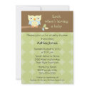 Sweet Owl Baby Shower invitations