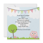 Sweet Owl Birthday Party Invitation