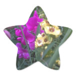 Sweet Pea and Mullein Flower Star Sticker