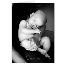 Sweet Pea baby card cards