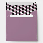 Sweet Pea, Black & White 3D Cubes Pattern envelopes