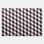 Sweet Pea, Black & White 3D Cubes Pattern placemats