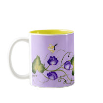 Sweet Pea Blossom and Butterfly mugs by anaisacolon Sweet Pea Blossom and Butterfly mugs