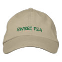 Sweet Pea cap embroidered hats