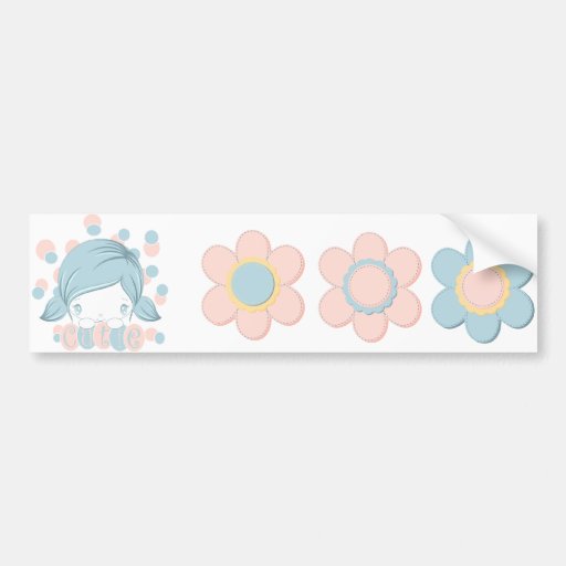Sweet Pea Cutie Sticker Sheet 4 Bumper Sticker