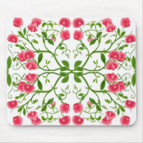 Sweet Pea Flower Vines Mousepad by twopurringcats Sweet Pea Flower Vines Mousepad