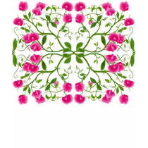 Sweet Pea Flowers Ladies V-Neck Shirt