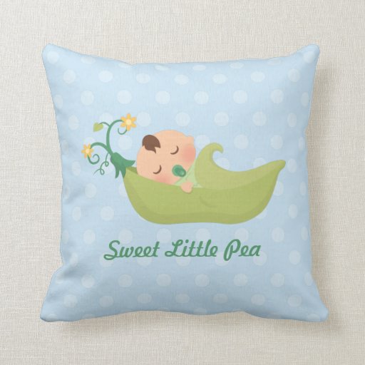 Sweet Pea in a Pod Baby Boy Nursery Room Decor Throw Pillow Zazzle