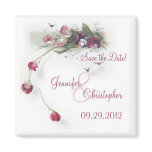 Sweet pea save the date magnet