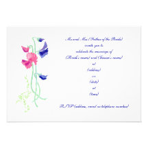 Sweet Pea Wedding Invitation
