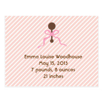 Sweet Peach Birth Announcement Post Card