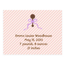 Sweet Peach Birth Announcement Post Cards