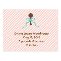 Sweet Peach Birth Announcement Post Cards