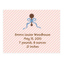 Sweet Peach Birth Announcement Postcards
