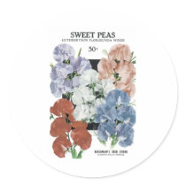 Sweet Peas, Bussman's Seed stickers by vintagegiftmall Sweet Peas, Bussman's Seed stickers