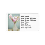 Sweet Peas in Antique Vase Address Label