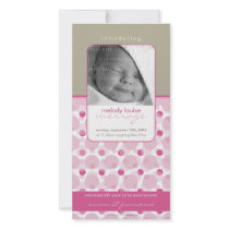 SWEET PHOTO  BIRTH ANNOUNCEMENTS :: hello baby 9 Photo Greeting Card