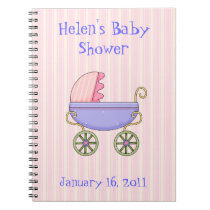 Sweet Pink Baby Shower Notebook