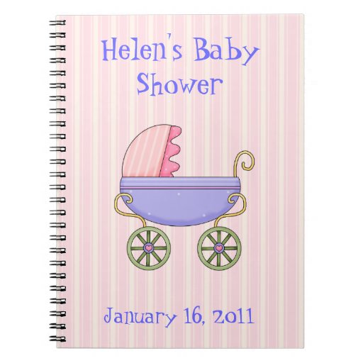 Sweet Pink Baby Shower Notebook Zazzle