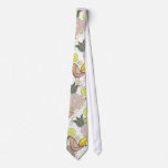 Sweet Pink Birds Floral Garden Spring Flowers Tie ties