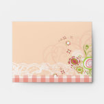 Sweet Pink Blooms Scrapbook Lace Custom Envelope