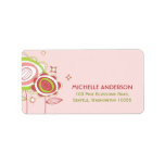 Sweet Pink Blossoms Flowers Custom Address Labels labels