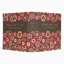 Sweet Pink Candy Daisies Flowers Girly Pattern Fun Vinyl Binder