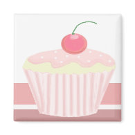 Sweet Pink Cupcake magnet