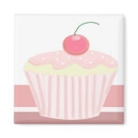 Sweet Pink Cupcake Magnets