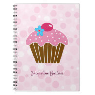 Sweet Pink Cupcake Notebook notebook