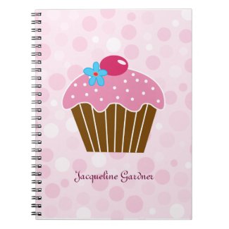Sweet Pink Cupcake Notebook notebook