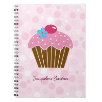 Sweet Pink Cupcake Notebook