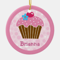 Sweet Pink Cupcake Ornament