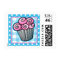Sweet Pink Cupcake Stamp