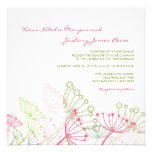 Sweet Pink Dandelions Flower Spring Wedding Invite