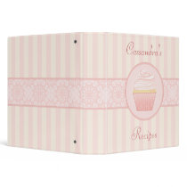 Sweet Pink Elegant Cupcake Recipe Binders