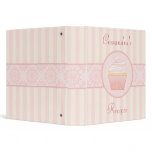 Sweet Pink Elegant Cupcake Recipe binders