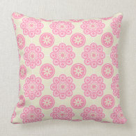 Sweet Pink Floral Pillow