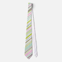 Sweet Pink Garden Stripes Tie by fat_fa_tin Sweet Pink Garden Stripes Tie
