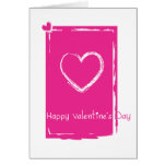 Sweet Pink Heart Valentine's Card cards
