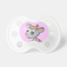 Sweet Pink Mouse Baby Girl Pacifier
