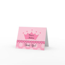Sweet Pink Princess CrownThank You Note Card