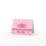 Sweet Pink Princess CrownThank You Note cards