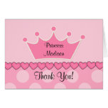 Sweet Pink Princess CrownThank You Note Card