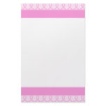 Sweet Pink Ribbon Breast Cancer Unlined Stationery Design