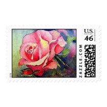 sweet pink rose stamps